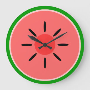 Watermelon Slice Large Clock