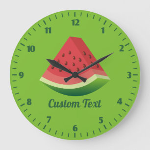 Watermelon Slice Large Clock