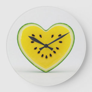watermelon slice large clock