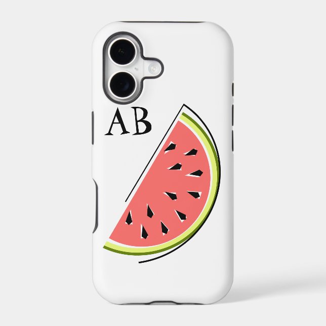 Watermelon Slice 'Monogram' iPhone case (Back)
