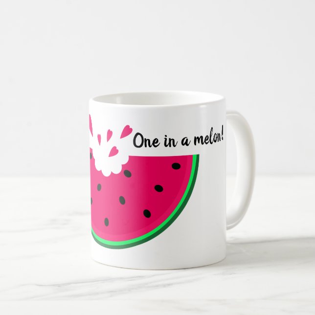 Watermelon slice. One in a melon! Your name Coffee Mug (Front Right)