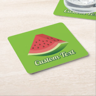 Watermelon Slice Paper Coaster