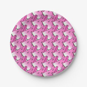 Watermelon slice paper plate