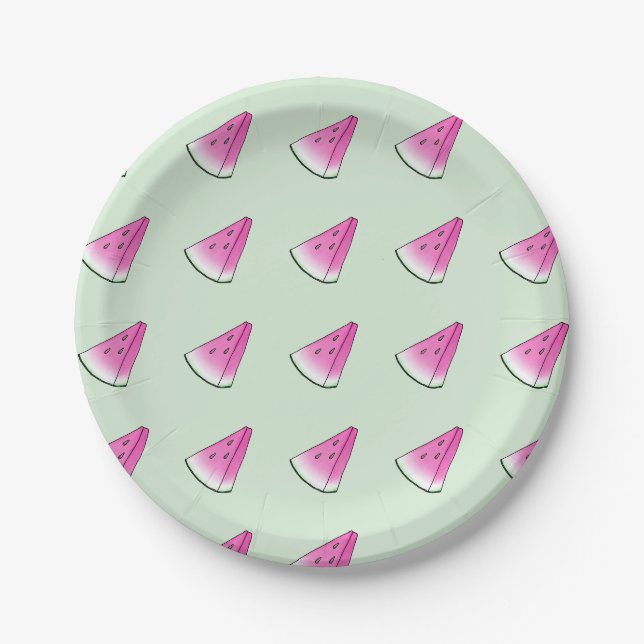 Watermelon slice paper plate (Front)