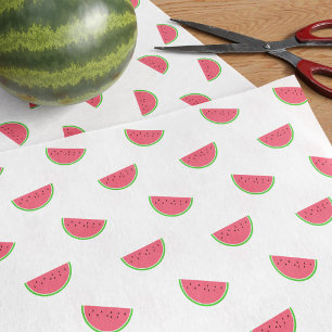 Watermelon Slice Pattern Pink White Tissue Paper