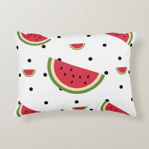 Watermelon Slice Pattern Summer Picnic & Patriot Decorative Cushion
