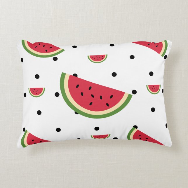 Watermelon Slice Pattern | Summer Picnic & Patriot Decorative Cushion (Front)