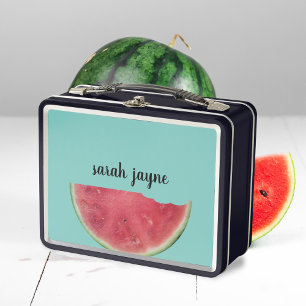 Watermelon Slice Personalised Metal Lunch Box