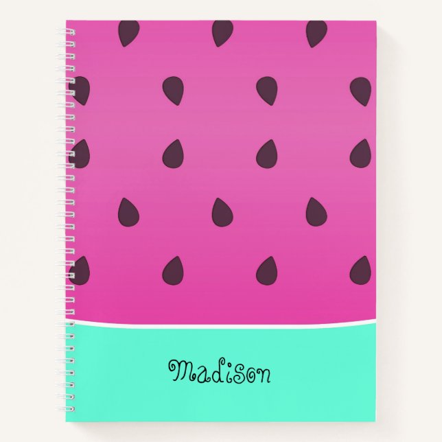 Watermelon Slice | Personalised Spiral Notebook (Front)