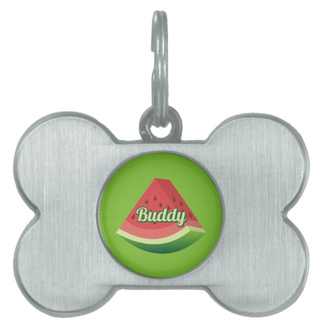 Watermelon Slice Pet Name Tag (Front)