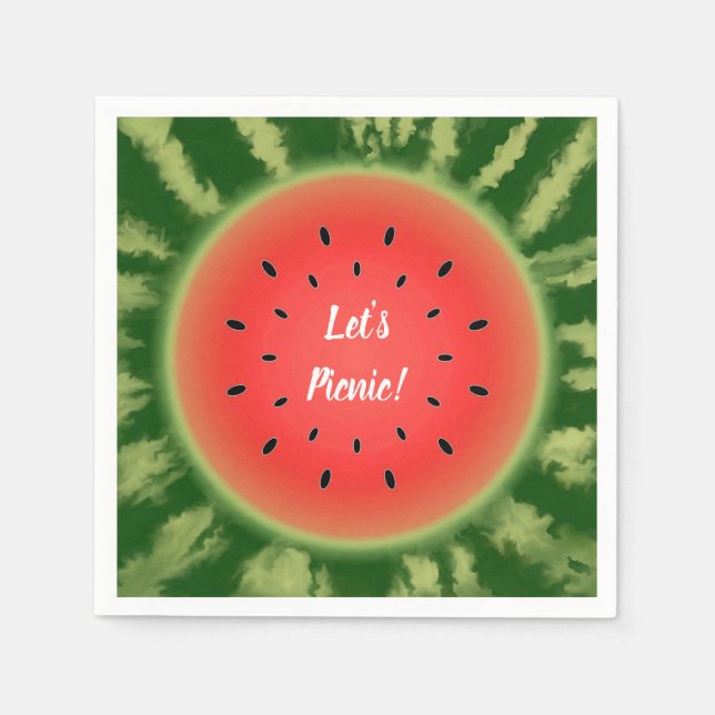 Watermelon Slice Picnic Napkin (Front)