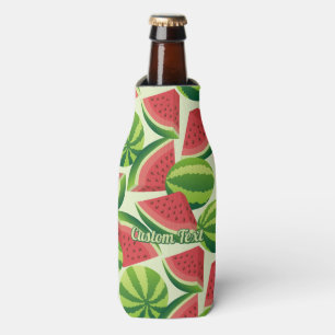Watermelon slice seamless background bottle cooler