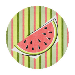 Watermelon Slice Stripe Classic round Cutting Board