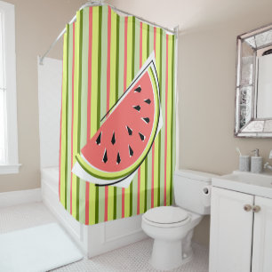 Watermelon Slice Stripe Classic shower curtain