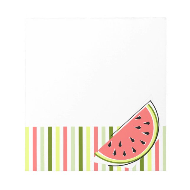 Watermelon Slice Stripe Thin Notepad (Front)