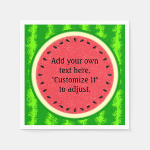 Watermelon Slice Summer Fruit Personalised Napkin