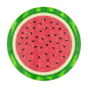 Watermelon Slice Summer Fruit with Rind Cutting Board
