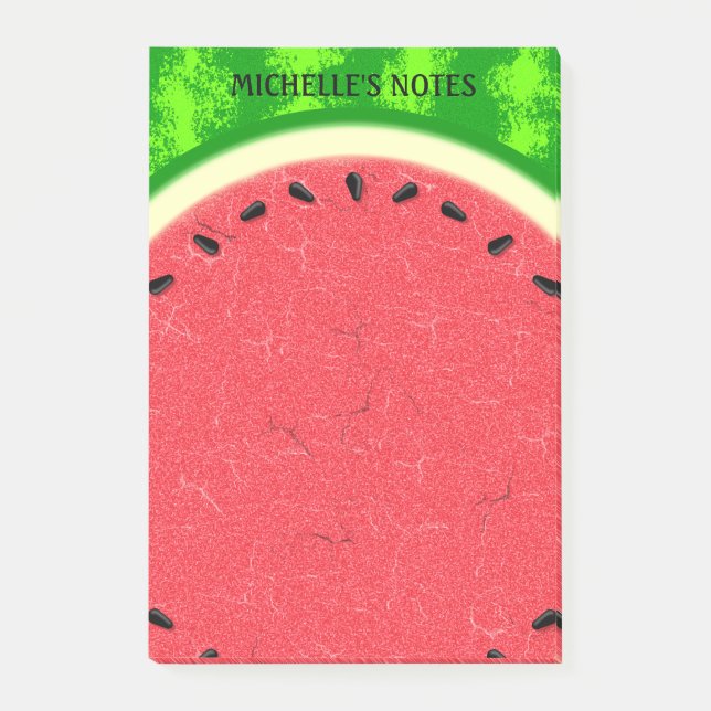 Watermelon Slice Summer Fruit with Rind Post-it Notes (Front)