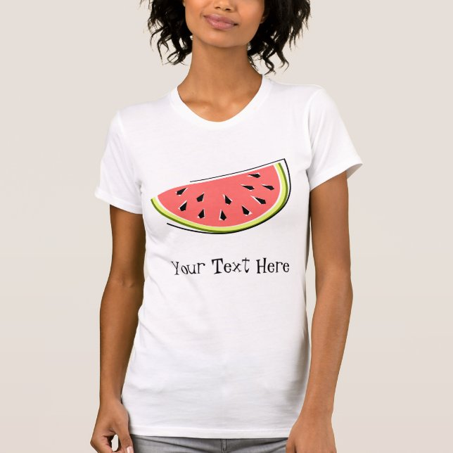 Watermelon Slice 'Text' ladies t-shirt (Front)