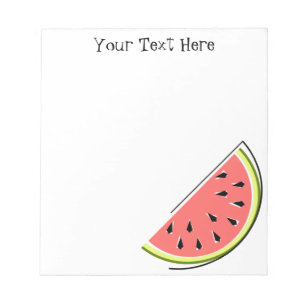 Watermelon Slice Text Notepad