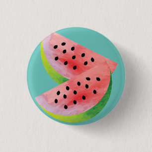 Watermelon Slices Fruit Art 3 Cm Round Badge