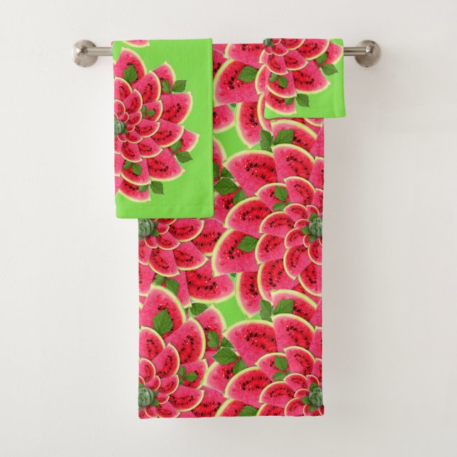 Watermelon Slices Make Flowers Bath Towel Set (Insitu)