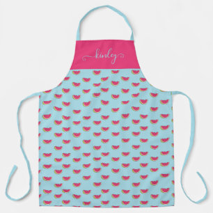 Watermelon Slices on Teal Pattern Apron