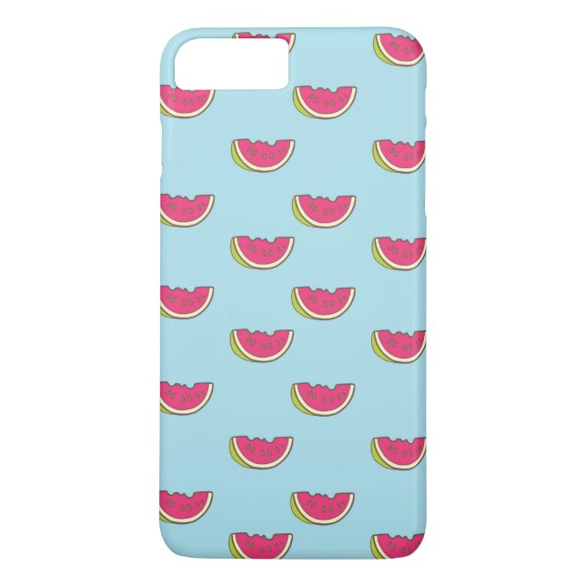 Watermelon Slices on Teal Pattern Case-Mate iPhone Case (Back)