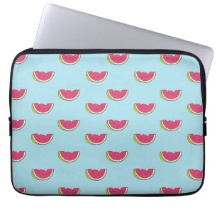 Watermelon Slices on Teal Pattern Laptop Sleeve