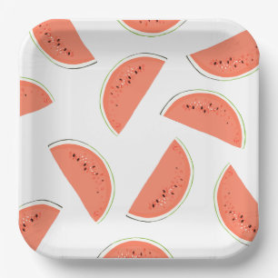 Watermelon Slices Paper Plate