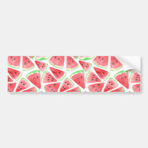 Watermelon slices pattern bumper sticker