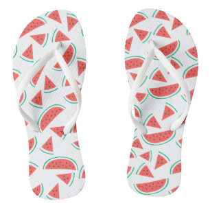 watermelon slices pattern flip flops