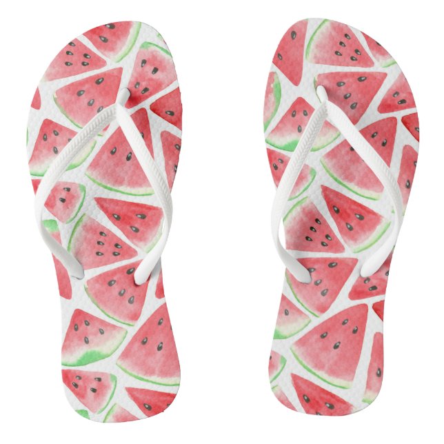 Watermelon slices pattern flip flops (Footbed)