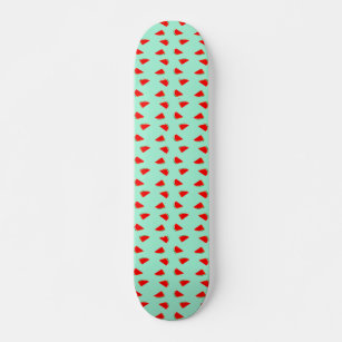 watermelon slices pattern green skateboard