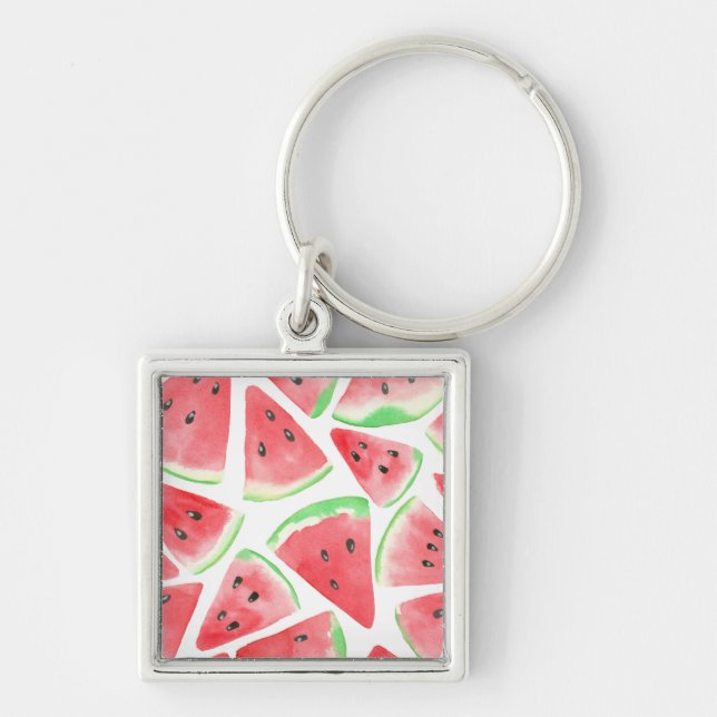 Watermelon slices pattern key ring (Front)
