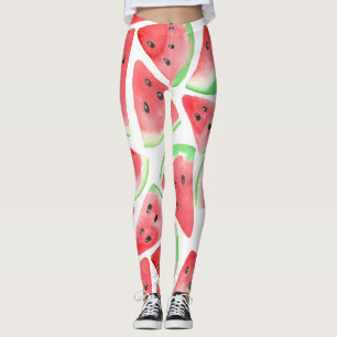 Watermelon slices pattern leggings