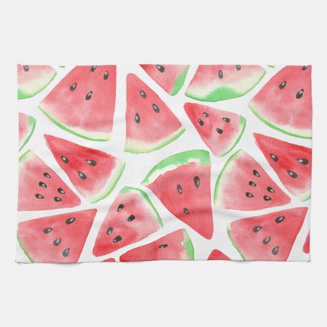 Watermelon slices pattern tea towel (Horizontal)