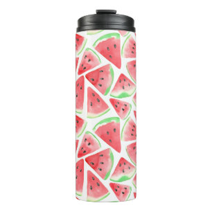 Watermelon slices pattern thermal tumbler