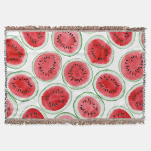 Watermelon slices pattern throw blanket