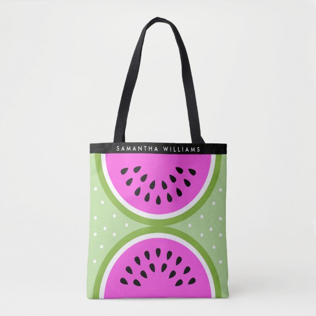 Watermelon Slices Personalised Summer Tote Bag (Front)