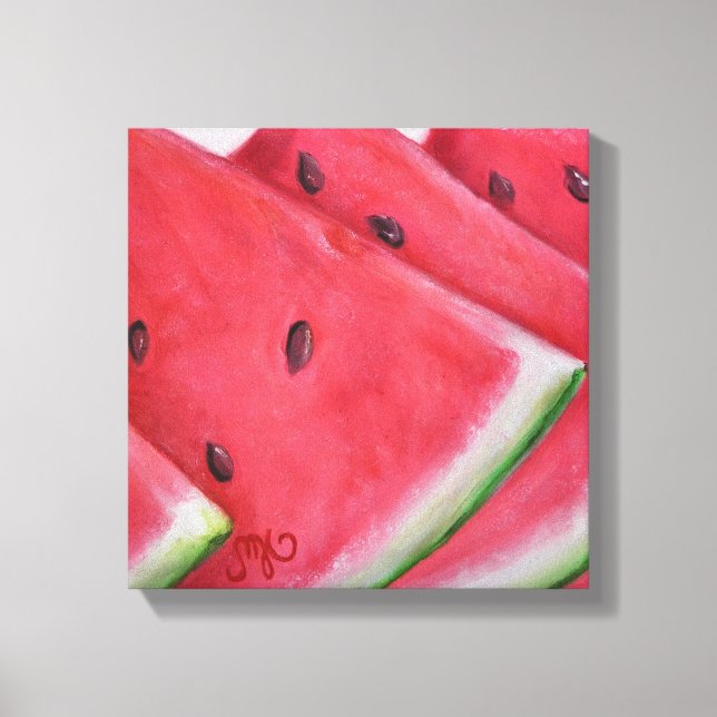 Watermelon Slices - Stretched Canvas Print (Front)