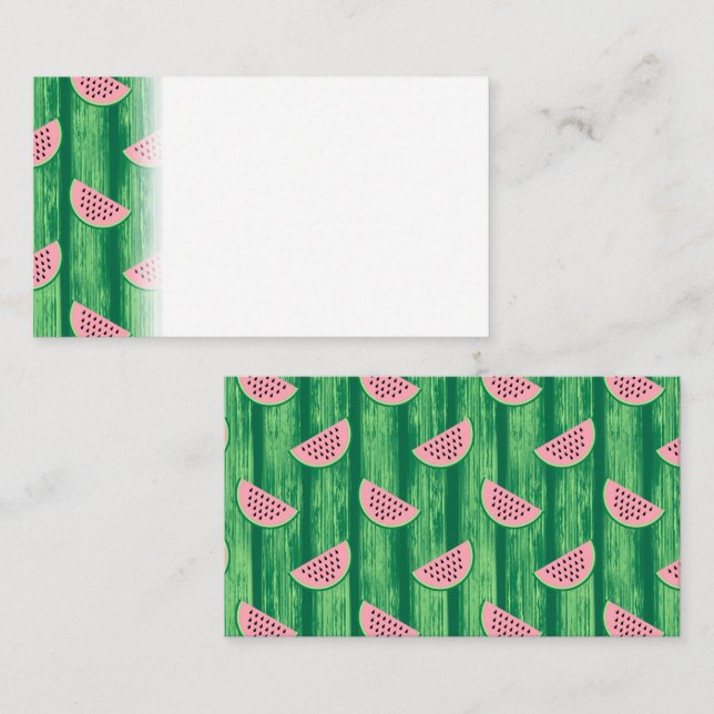 Watermelon Slices Tropical Juicy Fruit Summer Place Card (Front/Back)