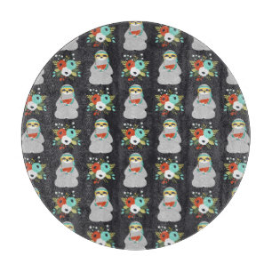 Watermelon Sloth Pattern Cutting Board