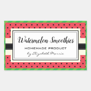 Watermelon smoothie, summer fruit product label