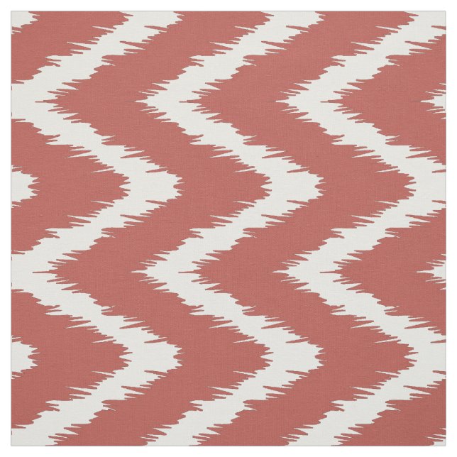 Watermelon Southern Cottage Chevrons Fabric (Swatch)