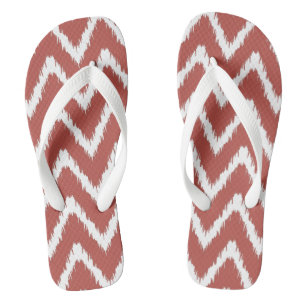 Watermelon Southern Cottage Chevrons Flip Flops