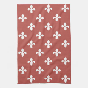 Watermelon Southern Cottage Fleur de Lys Tea Towel