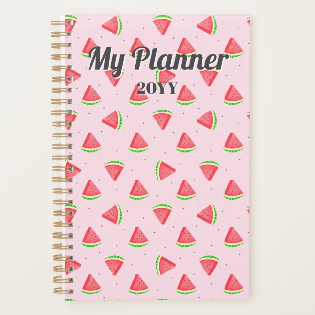 Watermelon Spiral Planner  (Front)