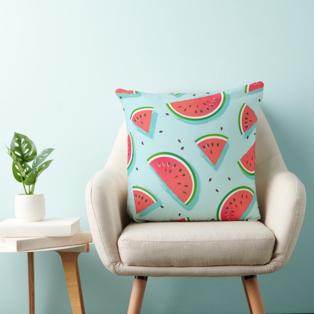Watermelon Splash 20x20 Throw Pillow (Chair)
