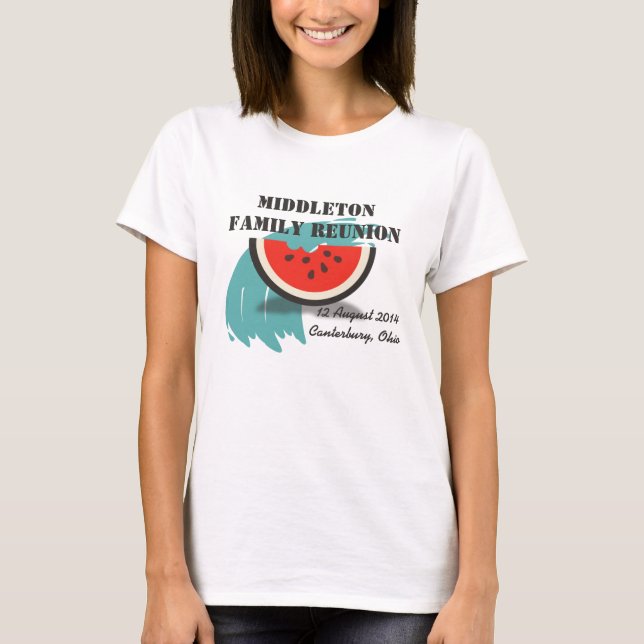 Watermelon Splash Family Reunion Custom T-Shirt (Front)